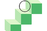 motion graphic: an illustration featuring green and white abstract shapes