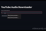 YouTube Audio Downloader with Streamlit — Dashboard