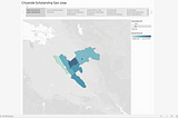 A GIF of a Tableau dashboard the data equity team created for San José’s Parks, Recreation and Neighborhood Services (PRNS) department, showing how data can be filtered according to different fields, like ZIP codes in the city.