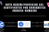 Auto Renew/Provision SSL Certificates For Kubernetes Ingress Domains