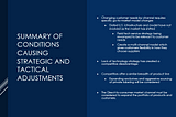 An example of a Summary slide that outlines “Conditions needing Adjustments.”