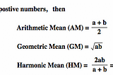 Arithmetic, Geometric and Harmonic Mean