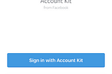 AccountKit from Facebook in iOS