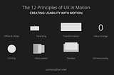 Creating Usability with Motion: The UX in Motion Manifesto