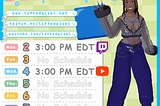 this weeks schedule