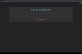 React Todo App Tutorial