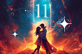 a man and a woman dancing in front of the 11:11 Portal
