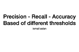 Precision — Recall — Threshold