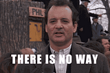 GIF of Bill Murray in Groundhog Day saying “There is no way this winter is ever going to end.”