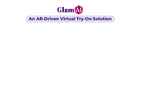 GlamAR logo, and an animated illustration of a selfie on a phone screen where the person’s hair changes colour