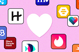 Logos of dating apps