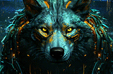 A futuristic wolf