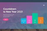 Daily UI Challenge — Countdown