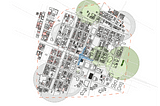 Shortest Walk and Flock: Filling Neighborhood Vacancy with Cohesive Retail Districts