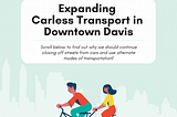 A Downtown Identity: Expanding Carless Transit in Downtown Davis