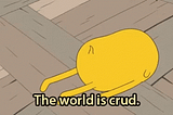 A gif of Jake from Adventure Time