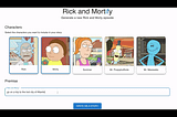 Rick and Mortify: An AI Playground for Rick and Morty Storyboards