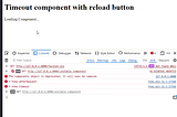 HTMX Handling Timeout Component with Reload Button