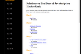 10 Days of JavaScript on HackerRank