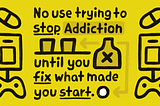 “Addiction Stop Start” Comic by Andrew Folts @fthelines.