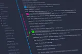 A list of git commits