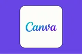 Canva logo on purple background