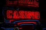 Red neon casino sign