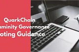 Your Choice Matter：QuarkChain Community Governance Voting Guidance