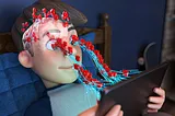 Cartoon image of a boy brainhacking