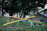 Two seesaws at a park