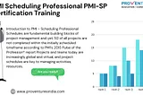 PMI Scheduling Professional PMI-SP Certification Training
