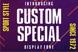 Custom Special Font