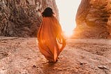 Woman in the valley