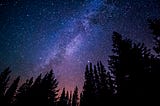 Starry night over the black forest