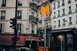 A Metro station entrance in Paris
