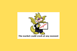 An image of a Neopets shoyru holding up a generic market chart with the text “The market could crash at any moment.”