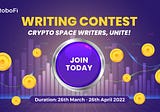 The RoboFi ($VICS)Writing Competition Has Begun!