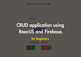 CRUD application using ReactJS and Firebase. — mysanewords