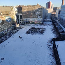 Experiencing my first snowfall in Berlin