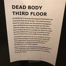 DEAD BODY- THIRD FLOOR.
