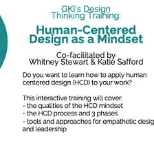 GKI’s Design Thinking Training: Human Centered Design as a Mindset