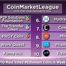 Week 15 — $P2PS Voted to #1 Position Through Public Voting in #Ethereum, #Services and #General…