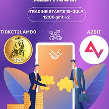 Ticket2Lambo partners with Azbit