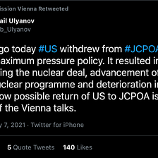 US Adversaries Align Their Messaging on JCPOA Negotiations