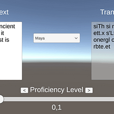 Ancient Language Unintelligible Text Game Feature