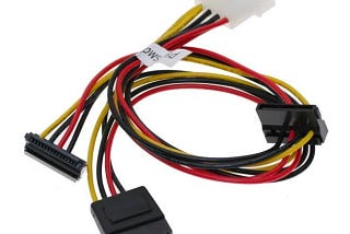 Three-SATA Power Cable Adapter for Molex 4-Pin Input | Image