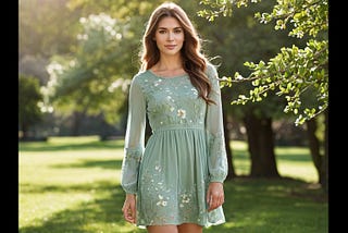 Long-Sleeve-Light-Green-Dress-1