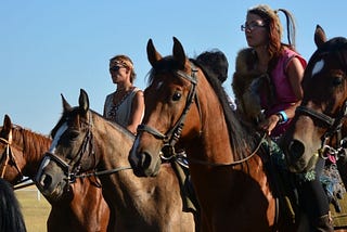 Hungarians on horseback