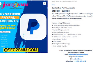 Best Place to Buy Verified PayPal Accounts in Whole Online