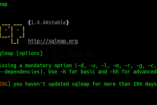 SQL injection using Sqlmap